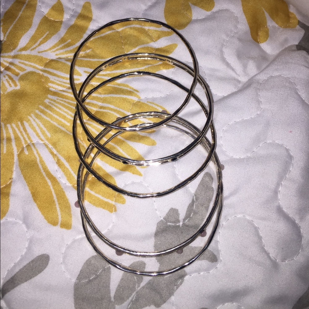 5 Set Sterling Silver Bangles - image 4